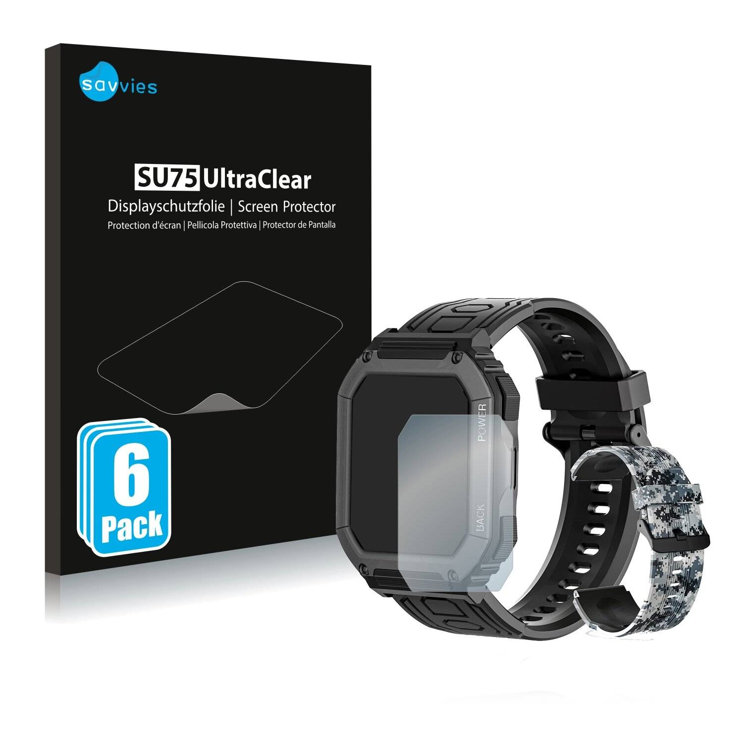6x Savvies SU75 Displayschutzfolie für Pasonomi KR06