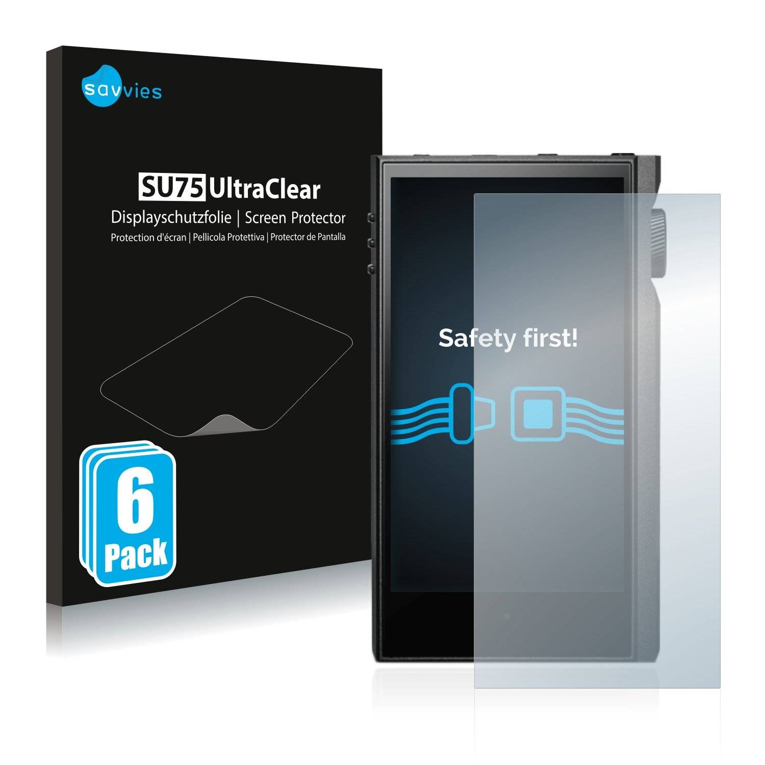 6x Savvies SU75 Displayschutzfolie für Astell&Kern Kann