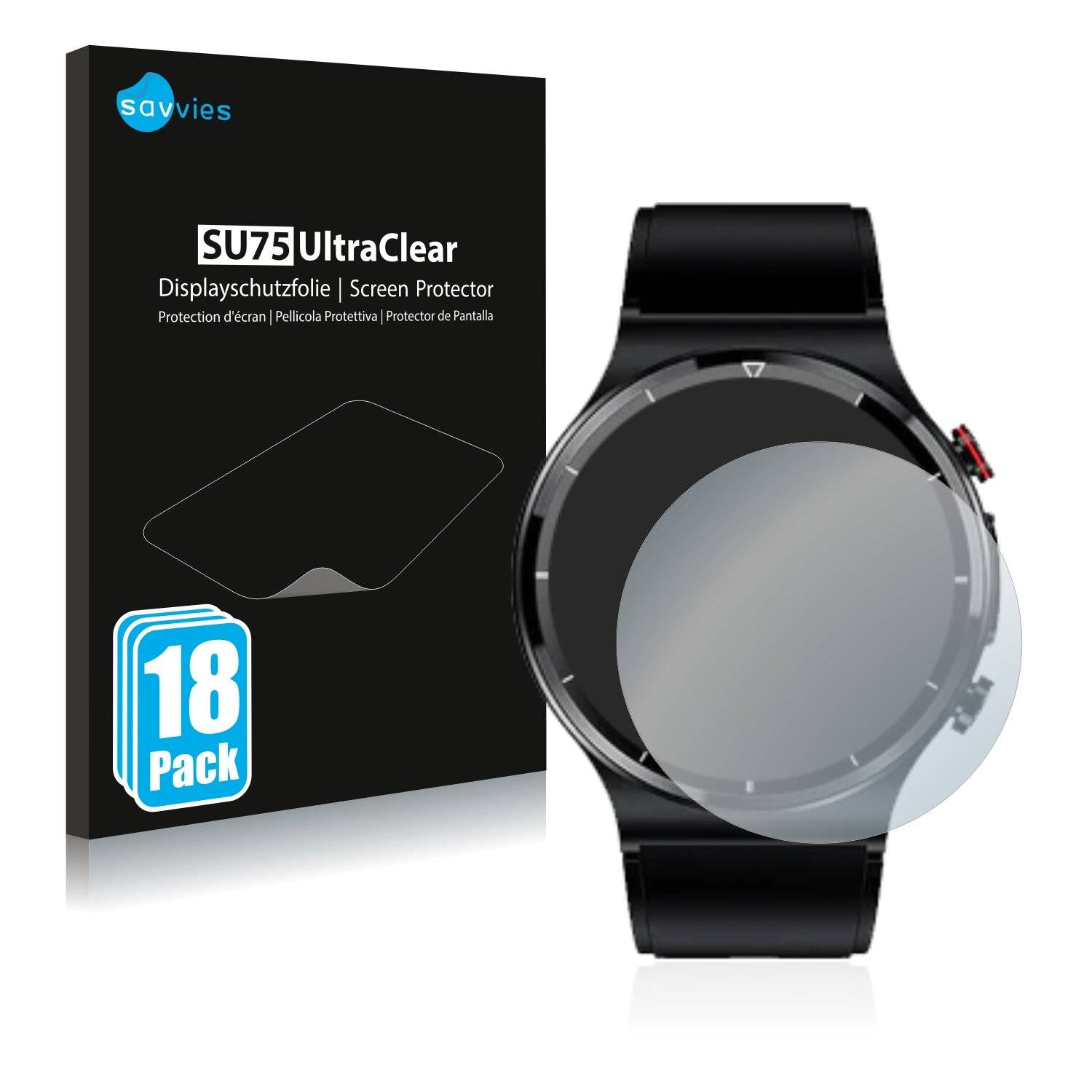 18x Savvies SU75 Displayschutzfolie für Zeit vision Care