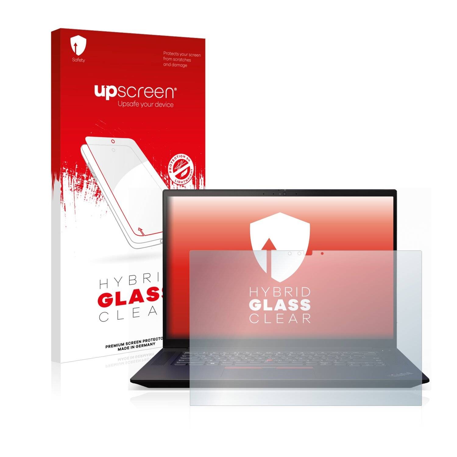 upscreen Hybrid Glass Clear Premium Schutzglas Folie für Lenovo ThinkPad X1 Extreme 16 (4.