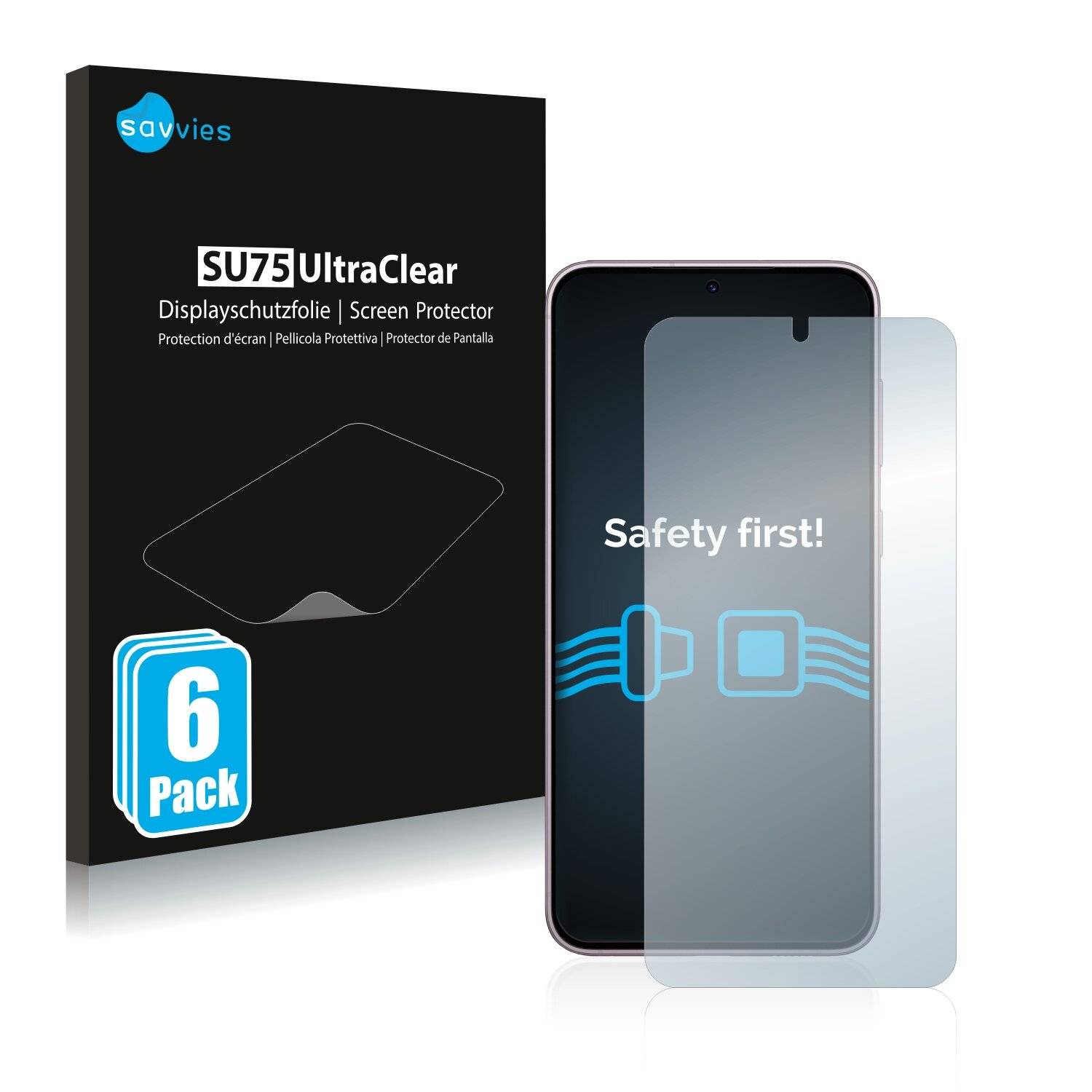 6x Savvies SU75 Displayschutzfolie für Samsung Galaxy S23