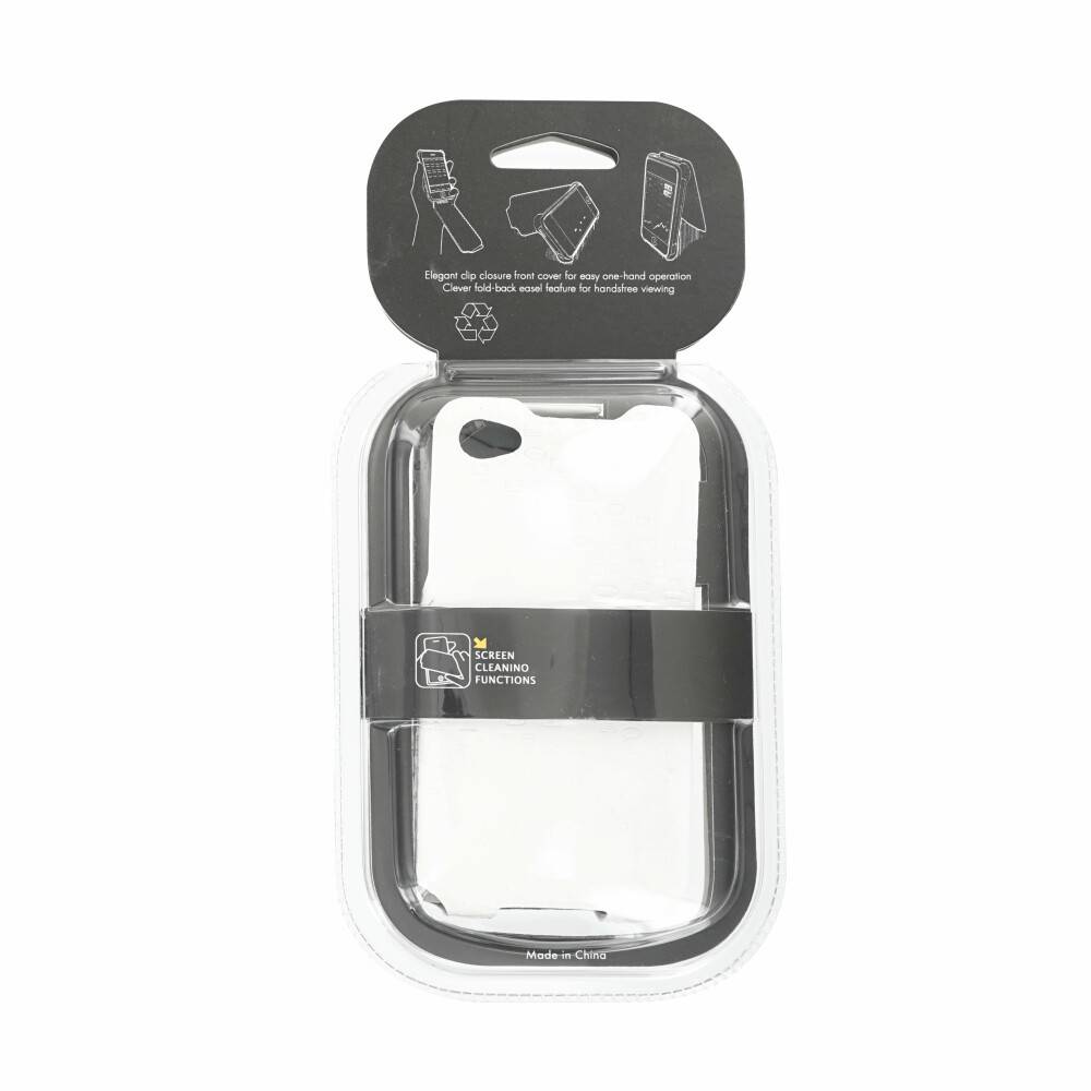 Flip Hülle für iPhone 4 4S Weiß Handy Tasche Schutz Case