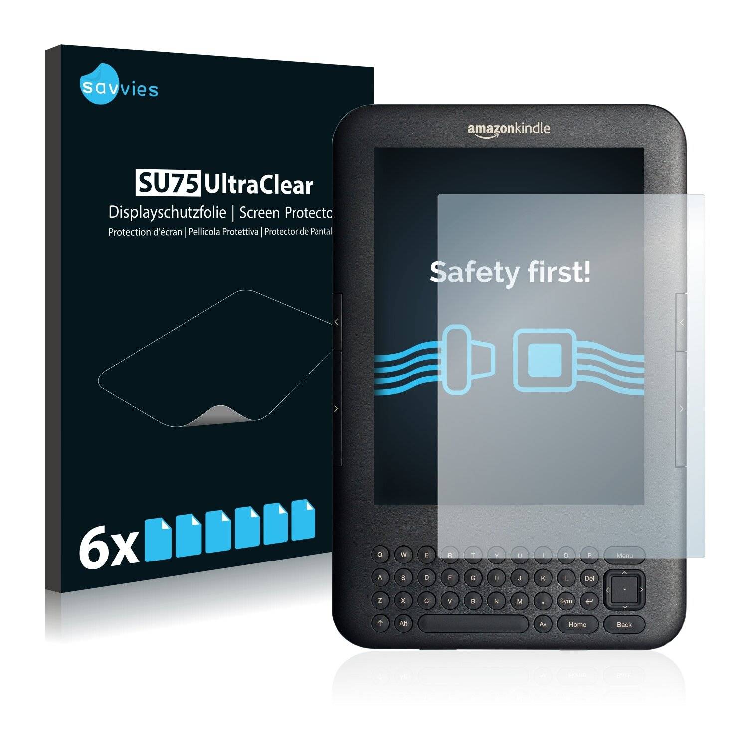 6x Savvies SU75 Displayschutzfolie für Amazon Kindle