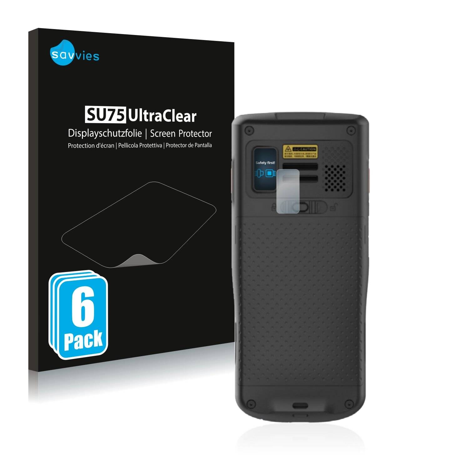 6x Savvies SU75 Displayschutzfolie für Honeywell ScanPal EDA51K (NUR