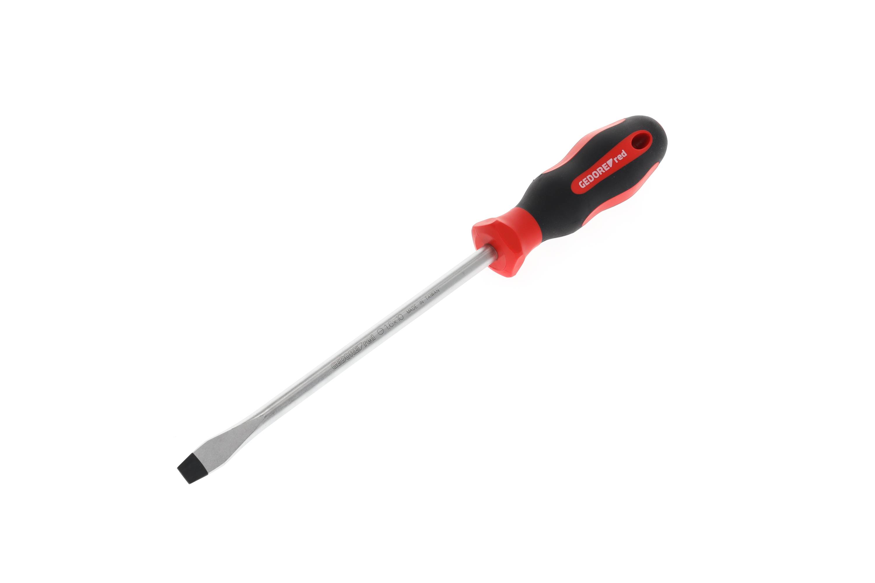 GEDORE red Schraubendreher Schlitz, Schraubenzieher, 2-Komponenten-Griff, Länge 322 mm, Werkzeug, R3