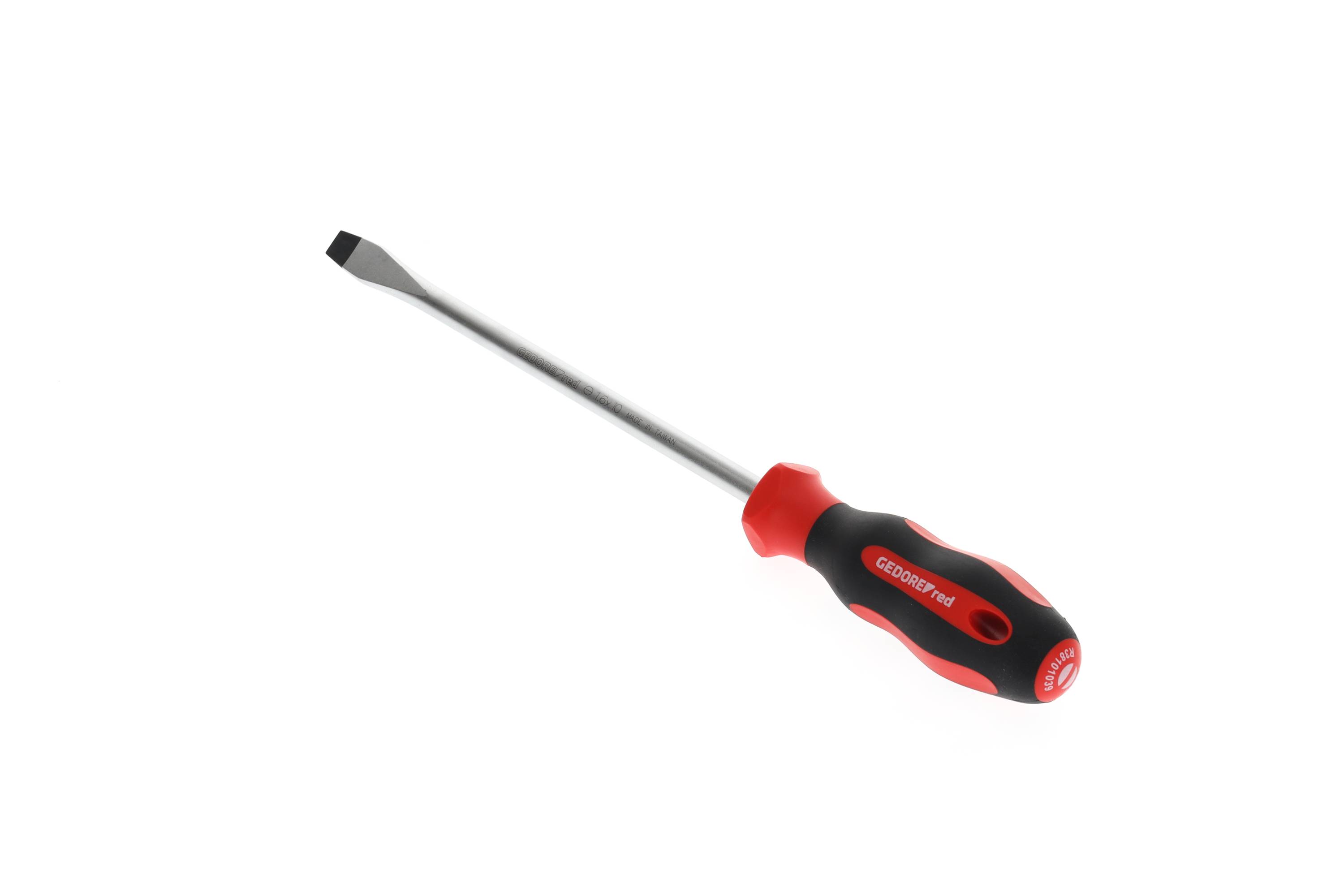 GEDORE red Schraubendreher Schlitz, Schraubenzieher, 2-Komponenten-Griff, Länge 322 mm, Werkzeug, R3