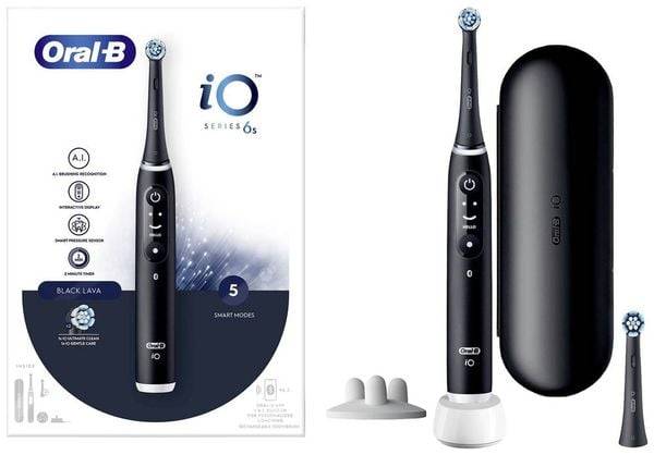 Oral-B iO Series 6s Black Lava 4210201409137 Elektrische Zahnbürste Rotierend/Oszilierend Schwarz