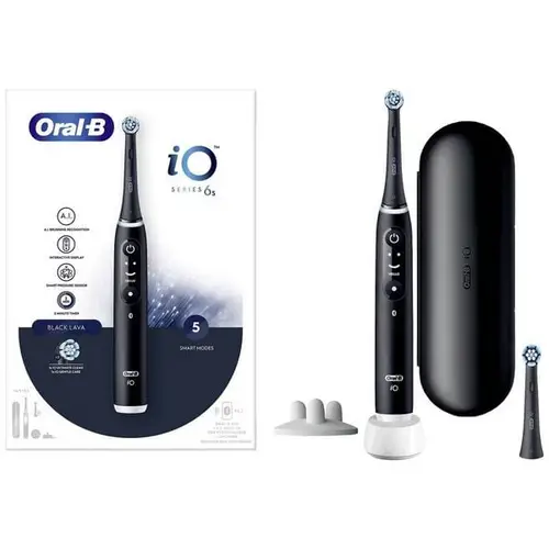 Oral-B iO Series 6s Black Lava 4210201409137 Elektrische Zahnbürste Rotierend/Oszilierend Schwarz Oral-B iO Series 6s Black Lava 4210201409137 Elektrische Zahnbürste Rotierend/Oszilierend Schwarz