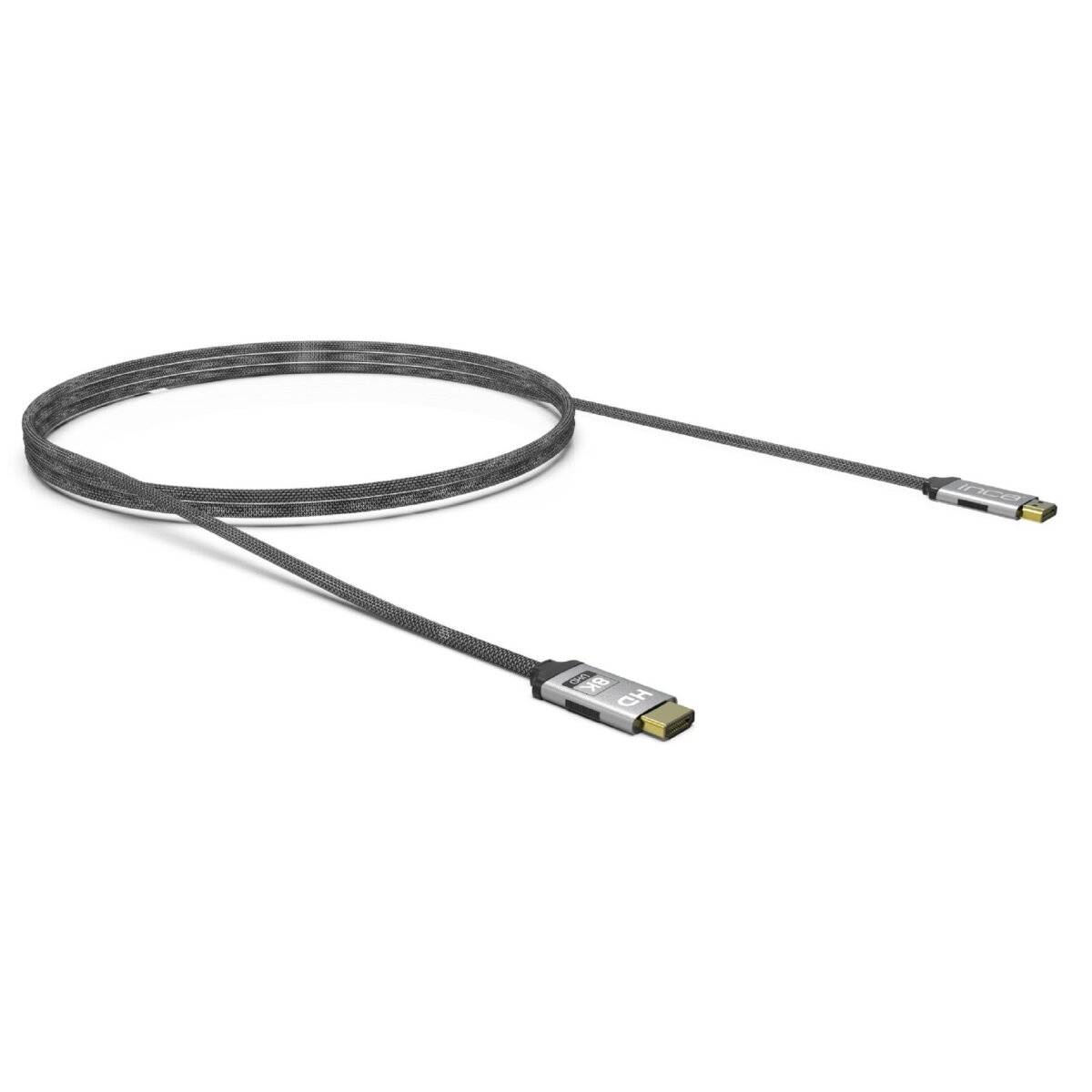 Inca IHM-15T HDMI Kabel: 8K High Definition Bildübertragung, Goldspitzen, geflochtene Außenhülle 1,5 Meter