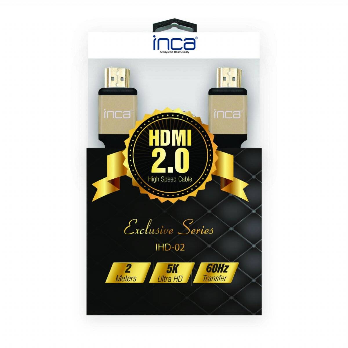 Inca IHD-02 HDMI Kabel: 8K High Definition Bildübertragung, Goldspitzen, geflochtene Außenhülle