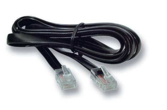 RJ12-RJ45 3M M/M Schwarz 6P/6C-8P/6C