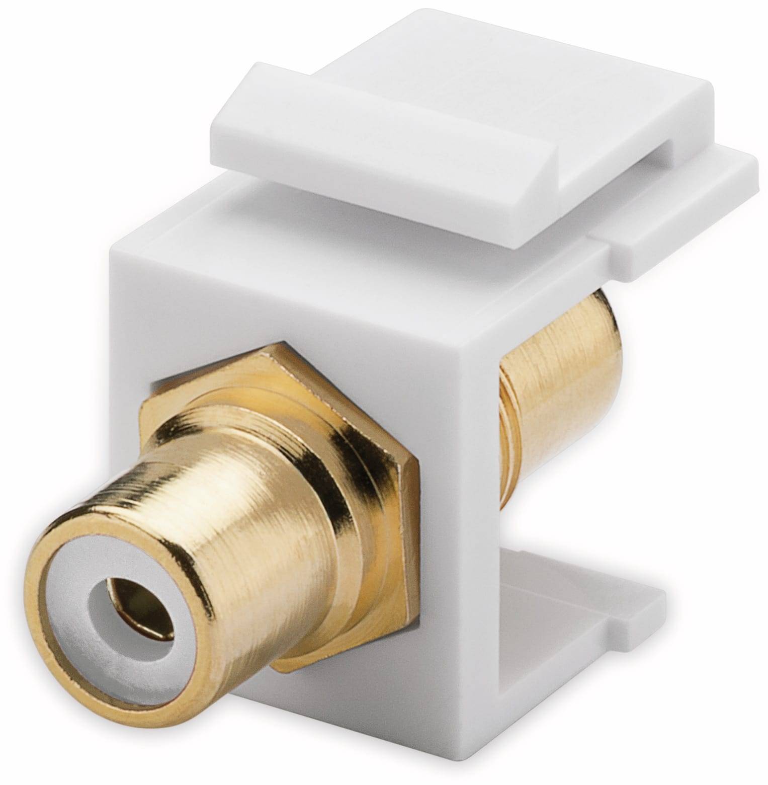 GOOBAY Einbau-Modul 79676, 2x Cinch-Buchse, weiß, vergoldet