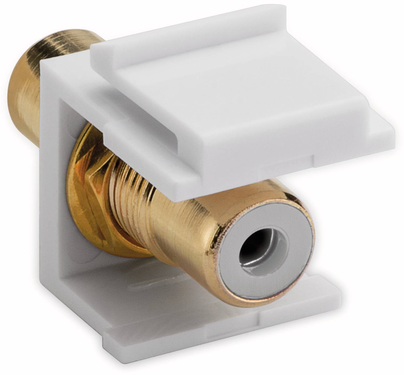 GOOBAY Einbau-Modul 79676, 2x Cinch-Buchse, weiß, vergoldet