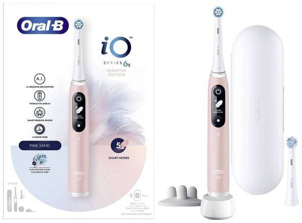 Oral-B iO Series 6s Rosa 4210201427384 Elektrische Zahnbürste Rotierend/Oszilierend Rosa