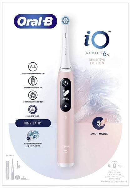 Oral-B iO Series 6s Rosa 4210201427384 Elektrische Zahnbürste Rotierend/Oszilierend Rosa