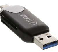 INLINE - USB3.0 Dual Cardreader - USB A und Micro-USB 2.0 für SDXC und microSDXC