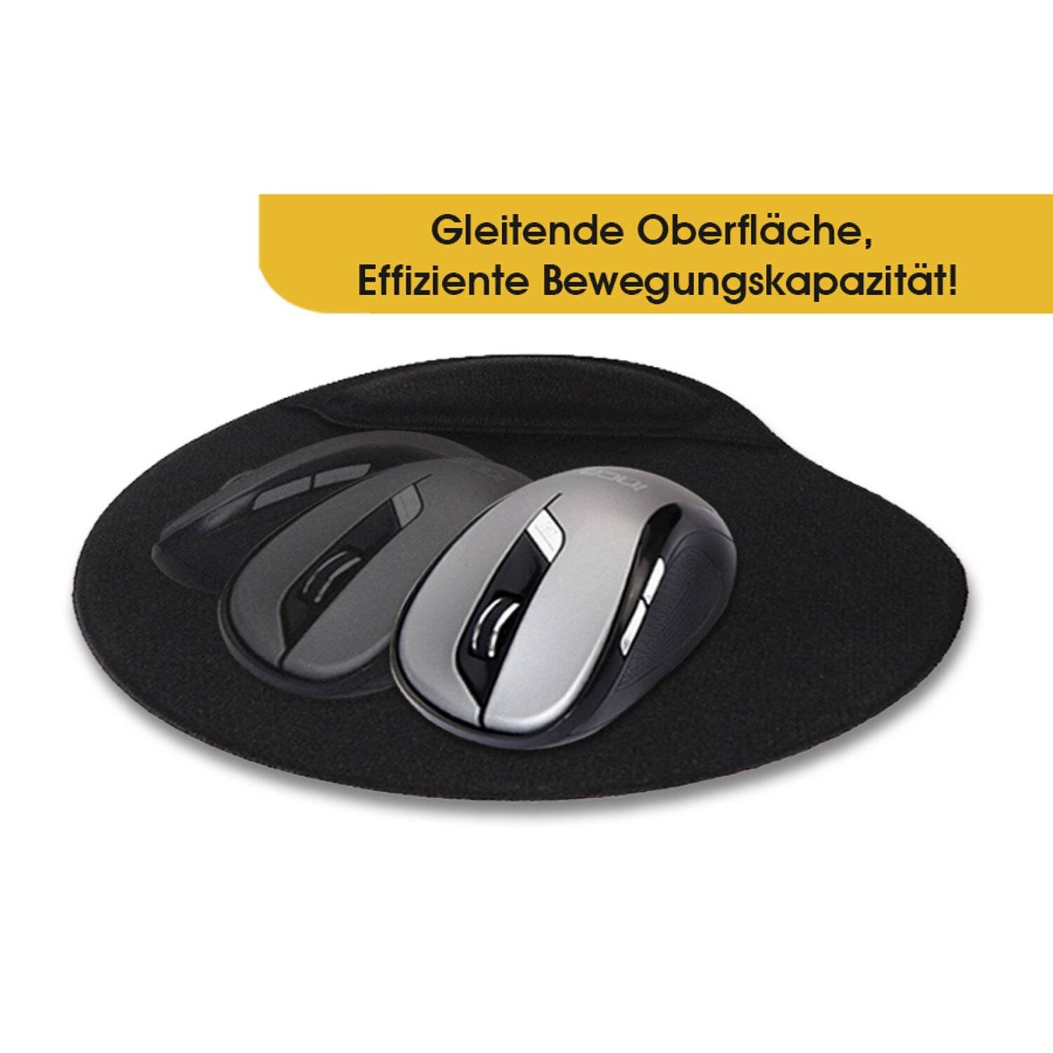 INCA IMPS-008 Mauspad mit Handauflage, breiter Einsatzbereich, rutschfest, ergonomisch und flexibel Blau