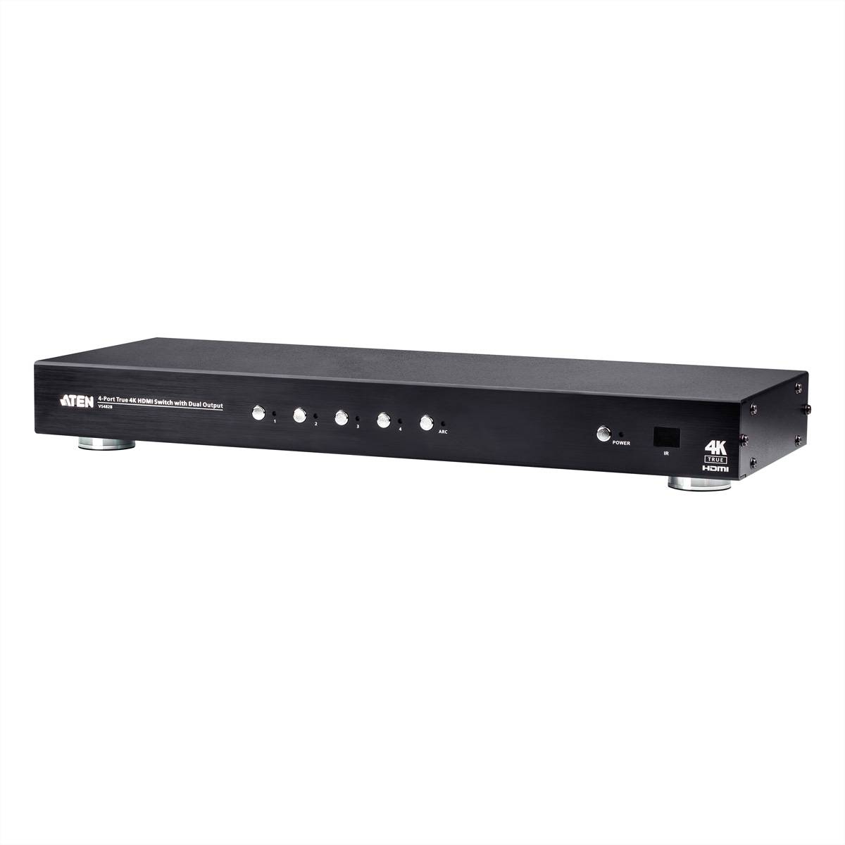 ATEN VS482B - Video/Audio-Schalter - 4 x HDMI - Desktop - an Rack montierbar