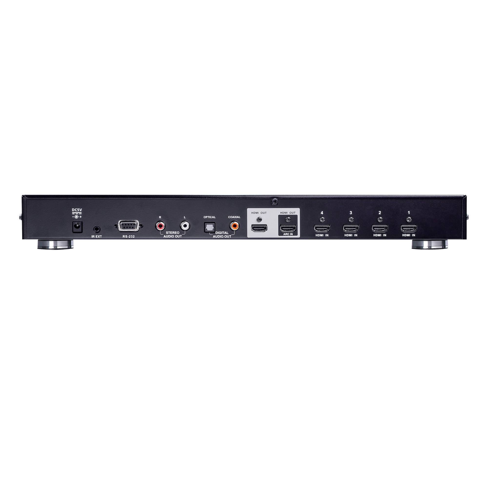 ATEN VS482B - Video/Audio-Schalter - 4 x HDMI - Desktop - an Rack montierbar
