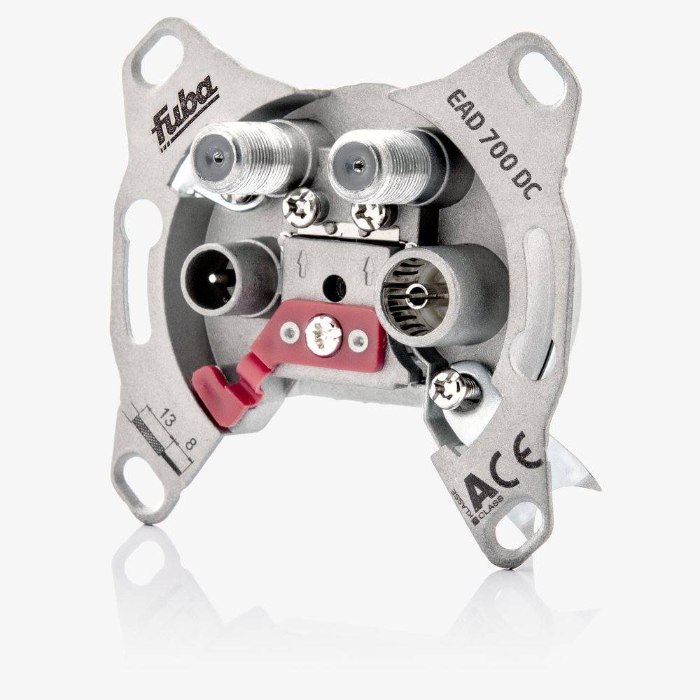 Fuba EAD 700 DC Antennendose 4-Loch - SAT Kabelfernsehen DVB-T Radio - Unicable-tauglich - Unterputz Antennensteckdose Enddose rückkanaltauglich