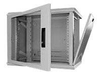 SCHWEITZER SYSTEMTECHNIK - Schweitzer EasyBox - Gehäuse - geeignet für Wandmontage - Hellgrau, RAL 7035 - 21U - 48.3 cm