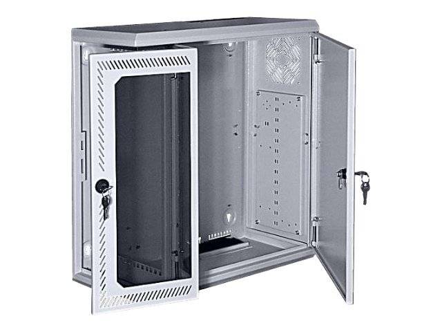 SCHWEITZER SYSTEMTECHNIK - Schweitzer MultiFix - Gehäuse - geeignet für Wandmontage - Hellgrau, RAL 7035 - 4U - 48.3 cm