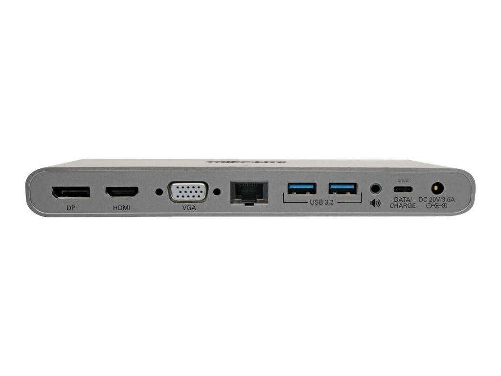 Eaton Tripp Lite Series USB-C Dock, Triple Display - 4K HDMI/DisplayPort, VGA, USB 3.2 Gen 1, USB-A/USB-C Hub, GbE, 100W