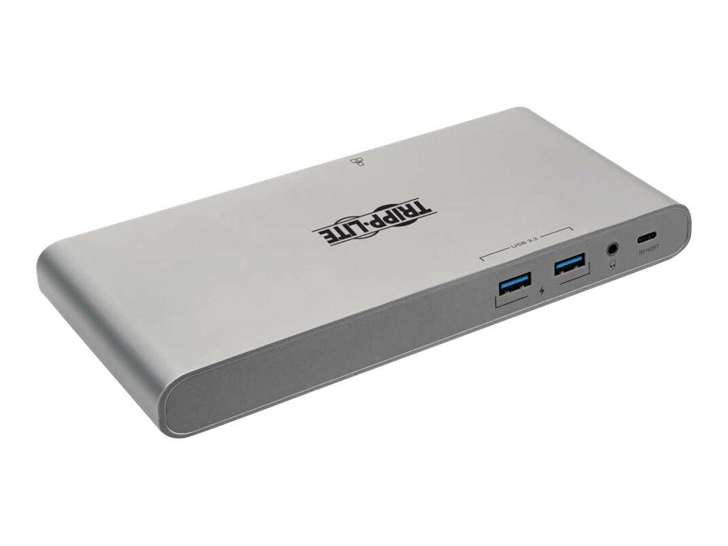 Tripp Eaton Lite Series USB-C Dock Triple Display 4K HDMI/DisplayPort VGA USB 3.2 Gen 1 USB-A/USB-C Hub GbE 100W PD Charging International Power