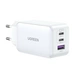 Ugreen CD244 65W USB-A / 2x USB-C GaN-Schnellladegerät - Weiß Ugreen CD244 65W USB-A / 2x USB-C GaN-Schnellladegerät - Weiß