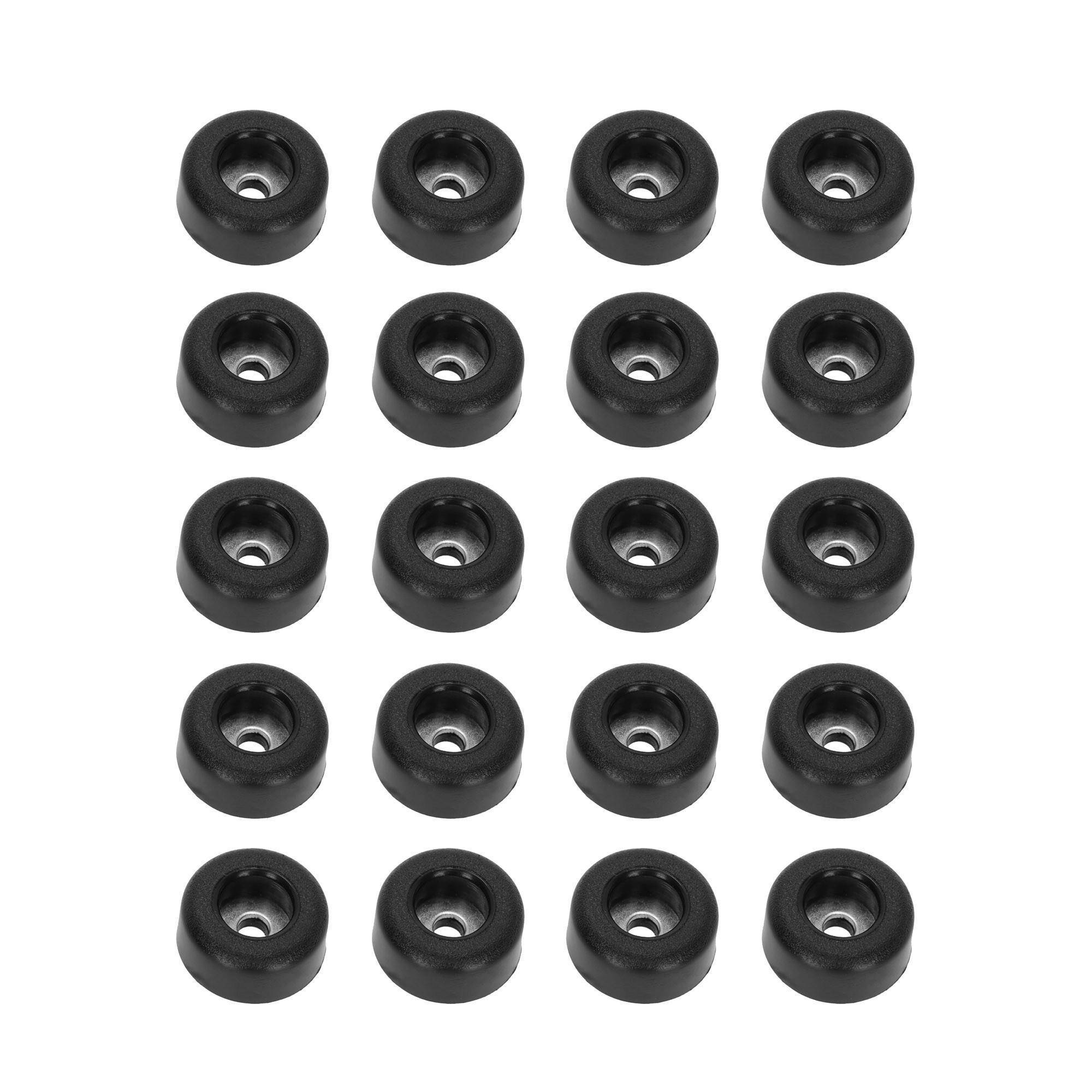 Adam Hall Hardware - 20 x Gummifuß 25 x 11 mm Schwarz, rutschhemmend