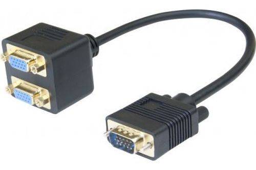 VGA Adapterkabel, 0,3 m, Stecker an 2 x Buchse