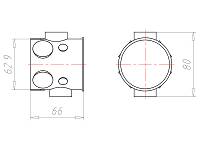 Kaiser Elektro KAIS Abzweig-Schalterdose Econ 1555-21** winddicht m.Dichtungsmem