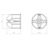 Kaiser Elektro 9066-12 Hohlwand Geraete- Verbindungsdose 68/65 luftdicht f.Holz Kaiser Elektro 9066-12 Hohlwand Geraete- Verbindungsdose 68/65 luftdicht f.Holz