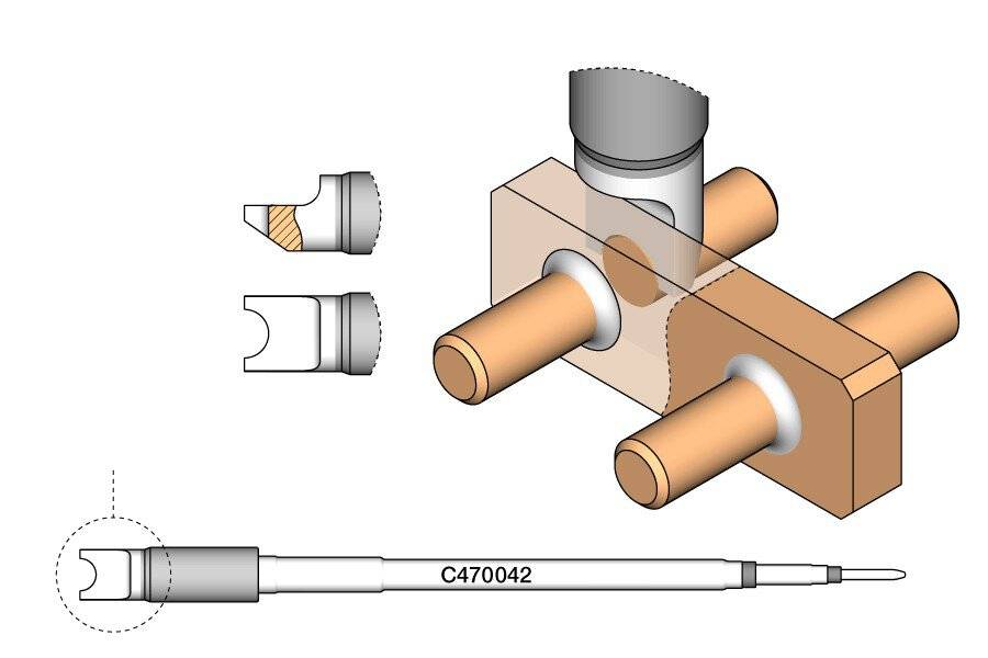 Sonderlötspitze Pin / Connector, Ø 4,8 mm, C470042