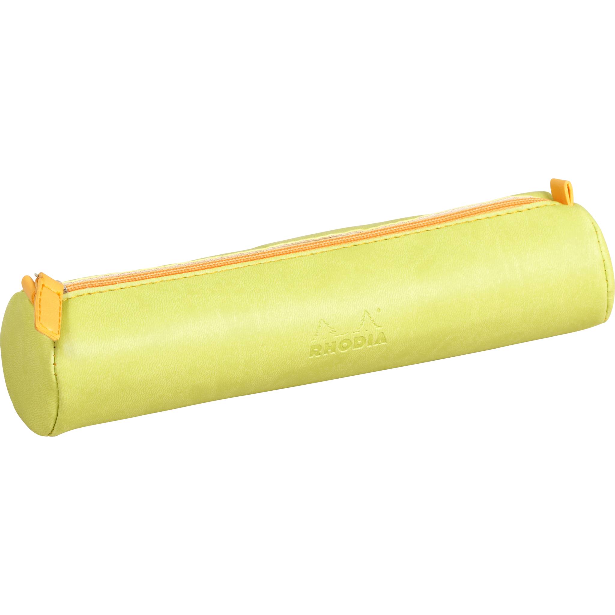 Rhodia Rhodiarama rundes Schlampermäppchen 21,5xØ5cm Kunstleder Anisgrün 318896C