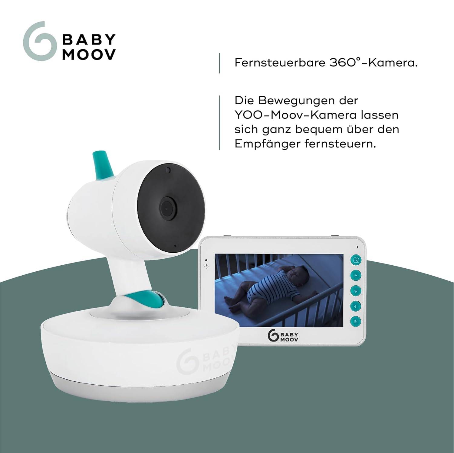 Babymoov Babyphone YOO-Moov 360° Kamera Fernsteuerung 4,3" Bildschirm