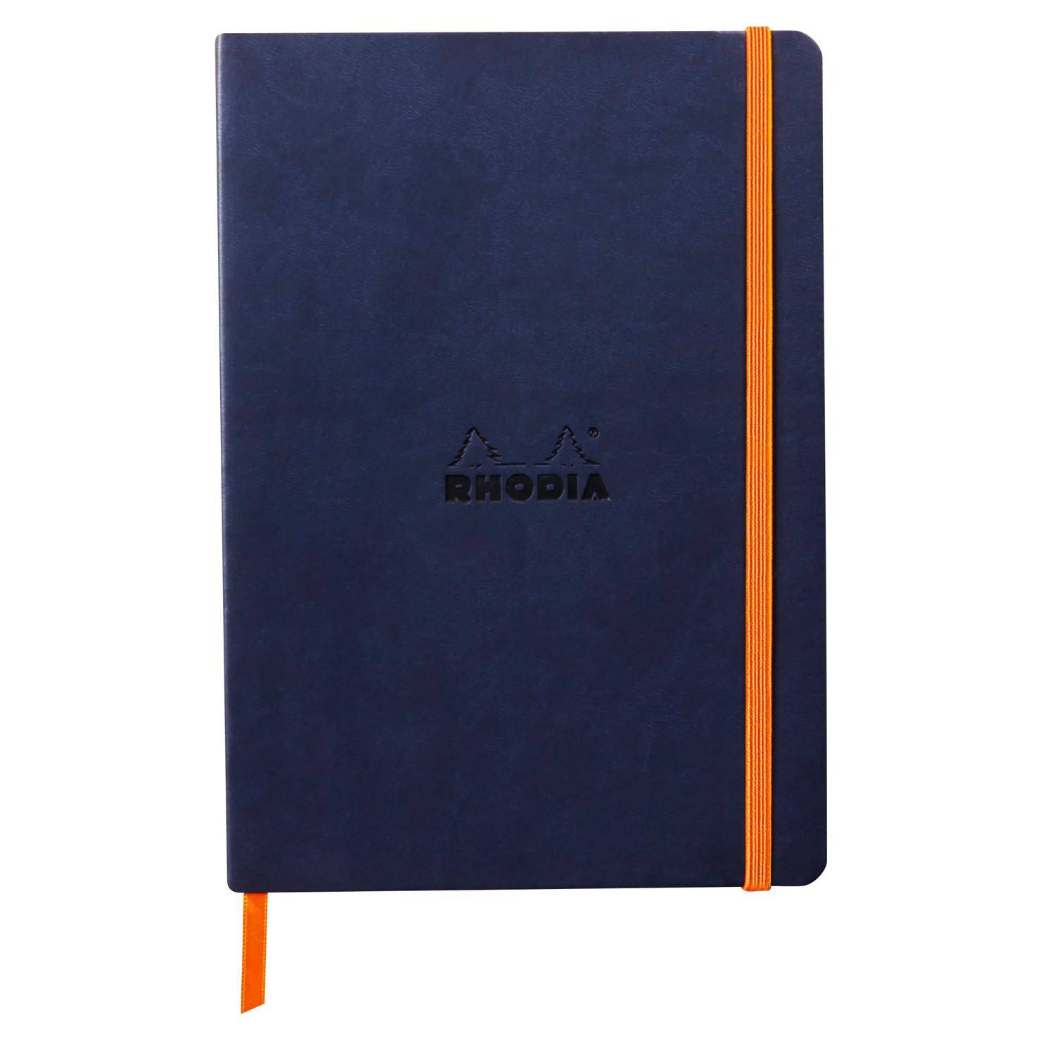 Rhodia Notizbuch A5 Softcover, 80 Bl 90g, dot/kariert, Mitternachtsblau 117444C