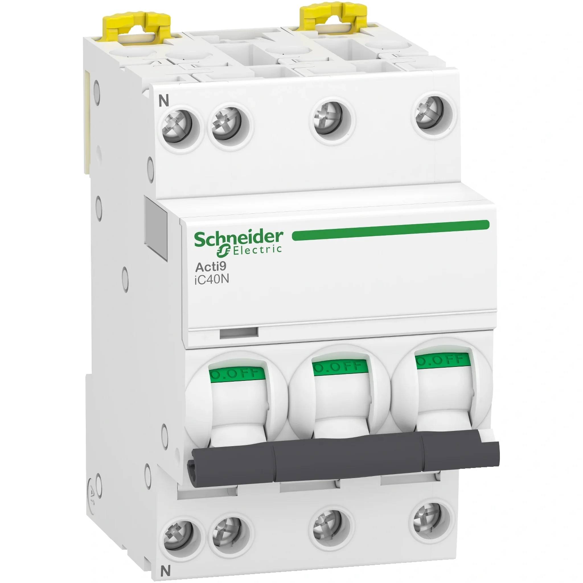 Elso Acti9 iC40N, Leitungsschutzschalter, 3 P+N, 25A, C Kurve, 6kA/10kA, 1 Stk.
