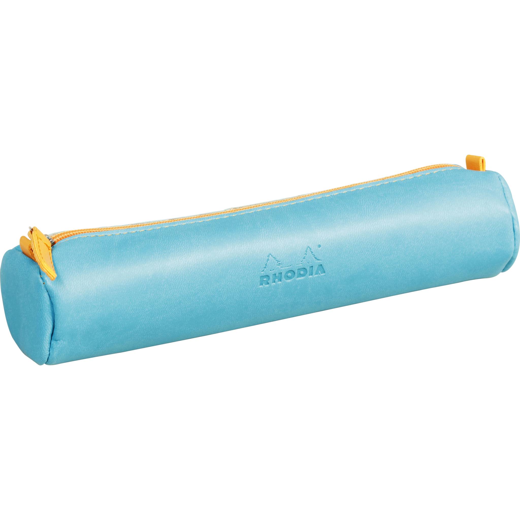 Rhodia Rhodiarama rundes Schlampermäppchen 21,5xØ5cm Kunstleder Türkis 318897C