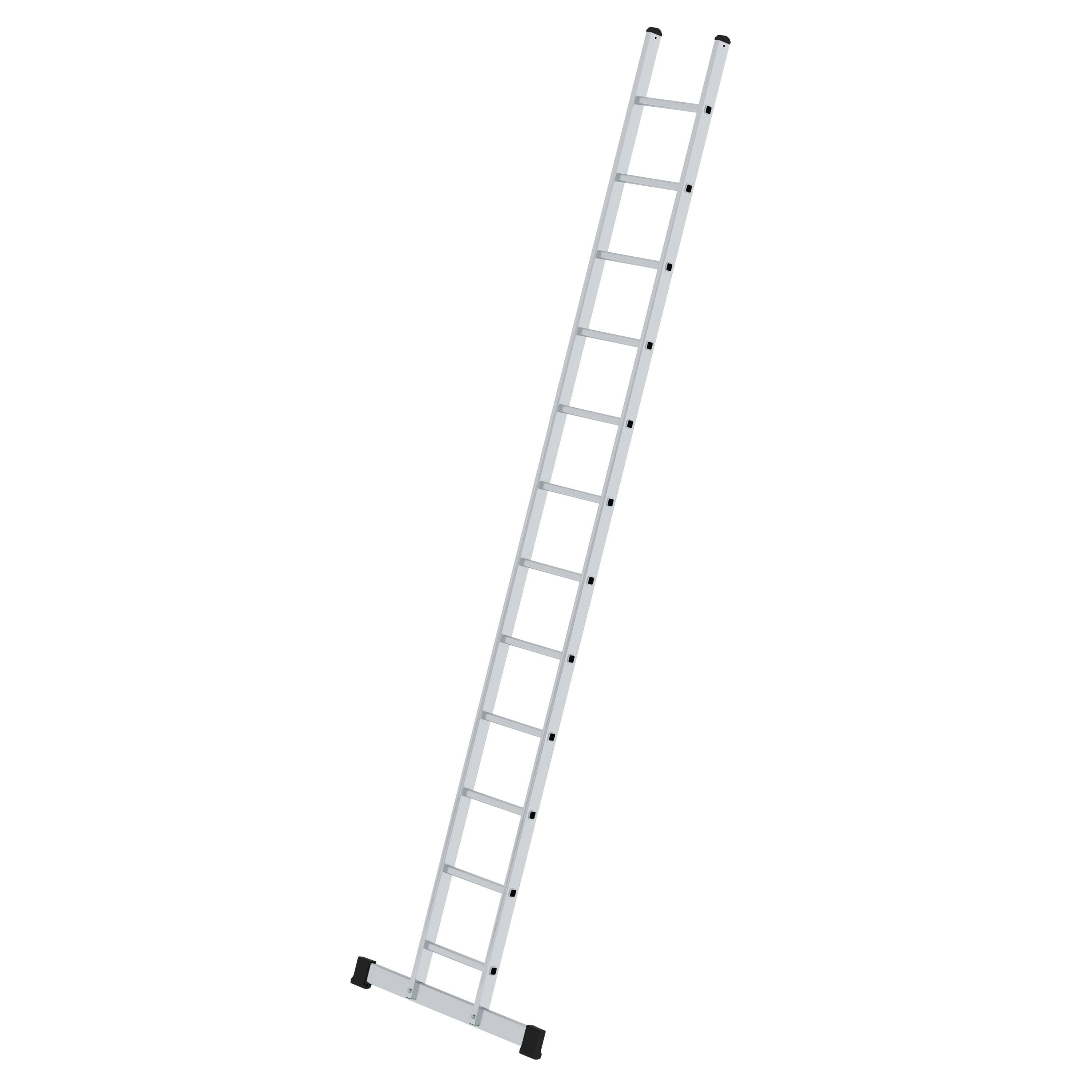 Munk Sprossen-Anlegeleiter 350 mm breit mit Standard-Traverse 12 Sprossen