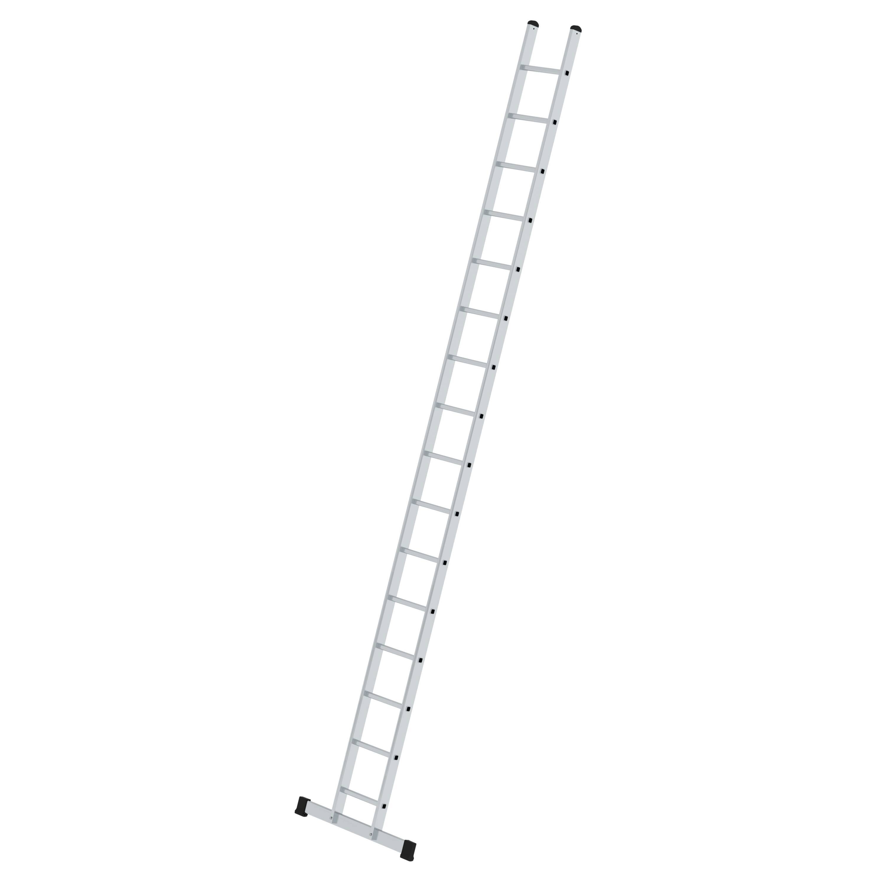 Munk Sprossen-Anlegeleiter 350 mm breit mit Standard-Traverse 16 Sprossen