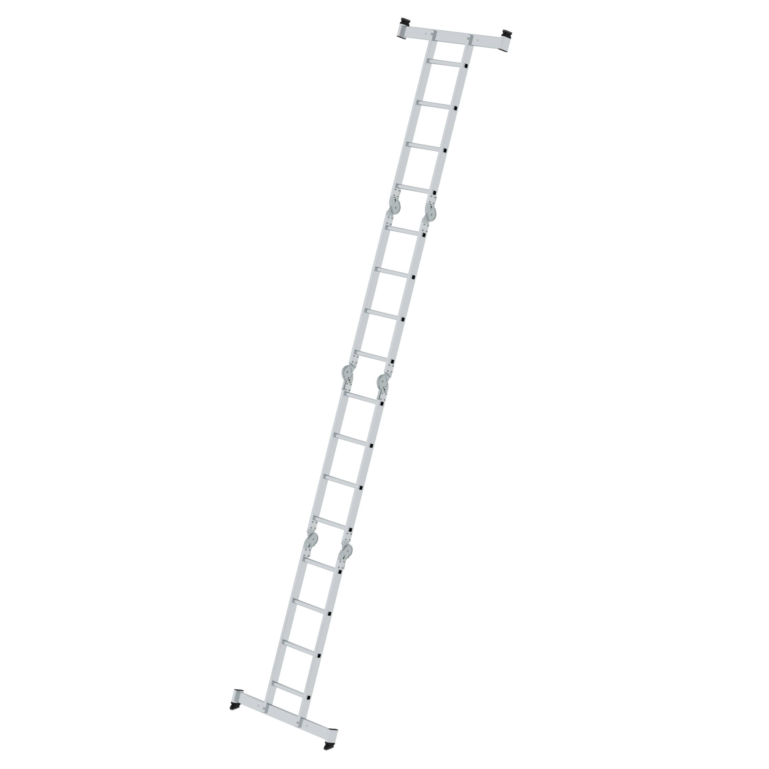 Munk Vielzweckleiter 4-teilig mit nivello®-Traverse 4x4 Sprossen