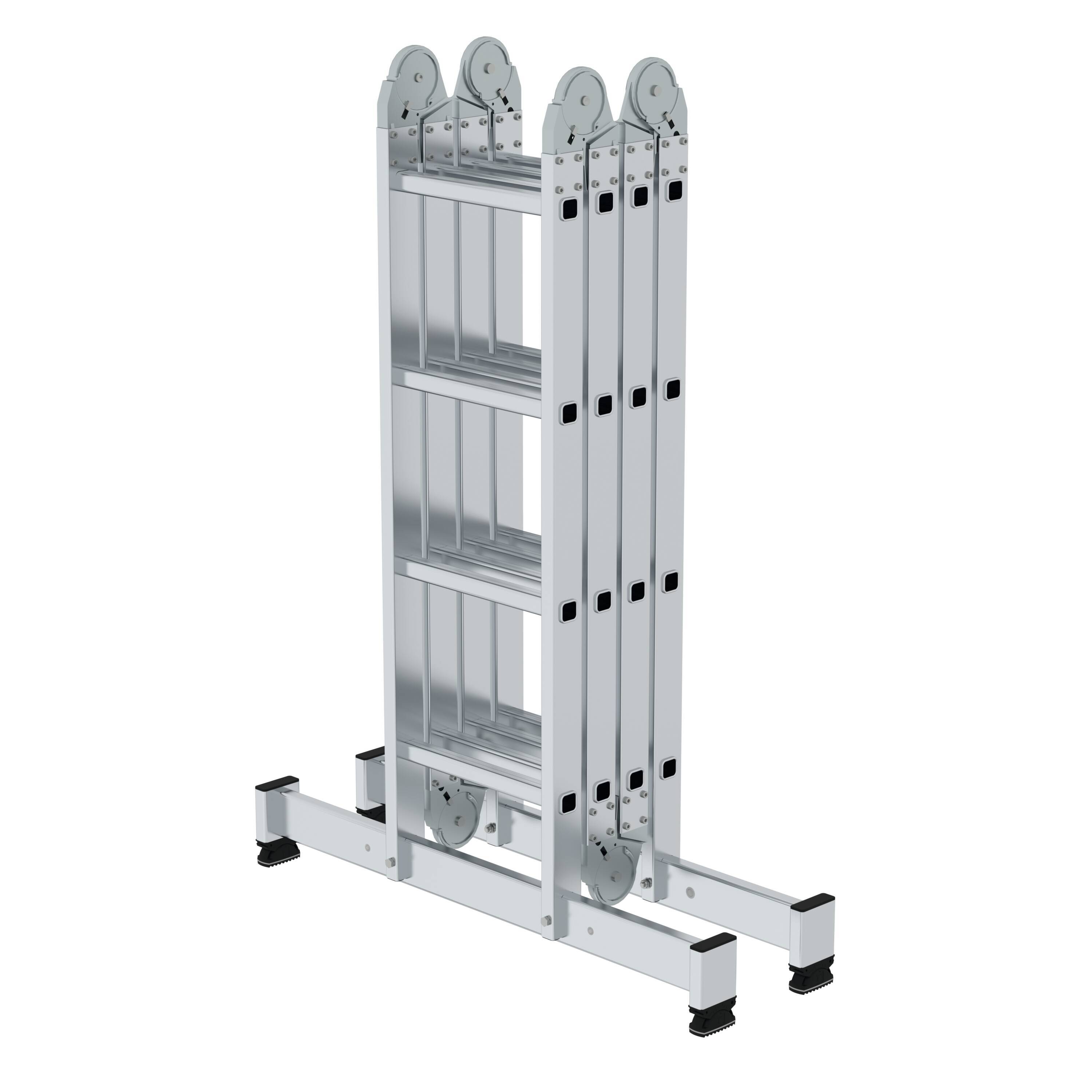 Munk Vielzweckleiter 4-teilig mit nivello®-Traverse 4x4 Sprossen