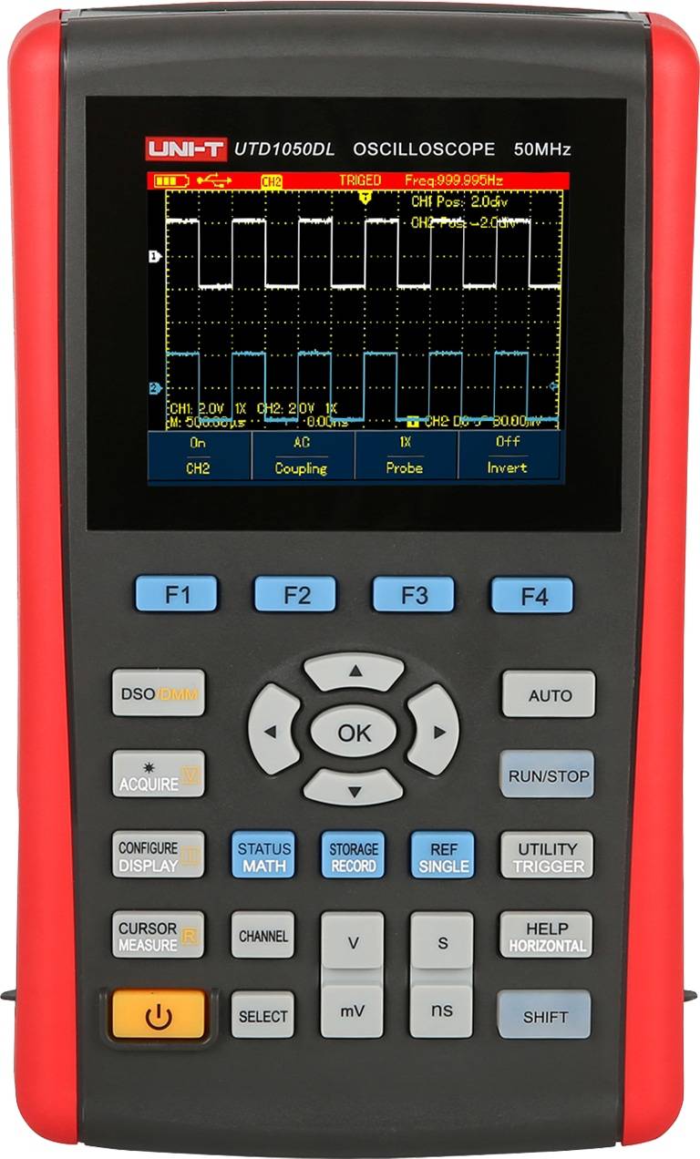 UNI-T Handheld-Oszilloskop, UTD1025DL, 25 MHz, 250 MSa/s, 2 Kanäle