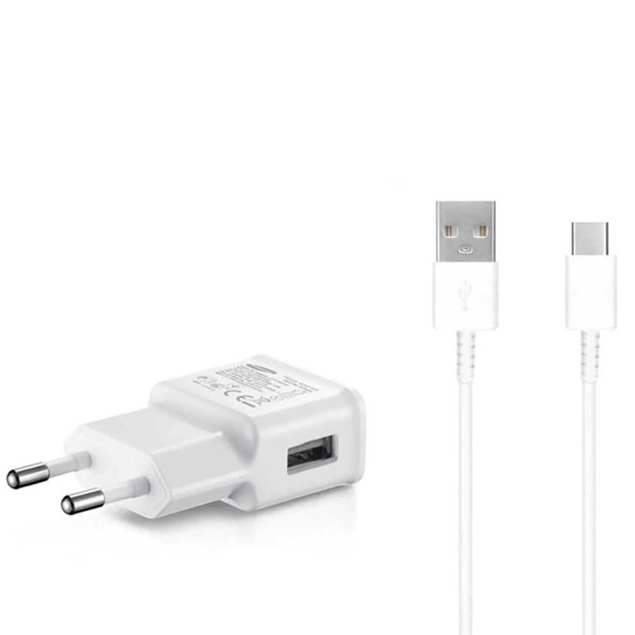 Samsung EP-TA200EWE USB-A 15W Wandladegerät EP-DR140AWE - USB-C Kabel OOB Bulk Ersatzverpackung