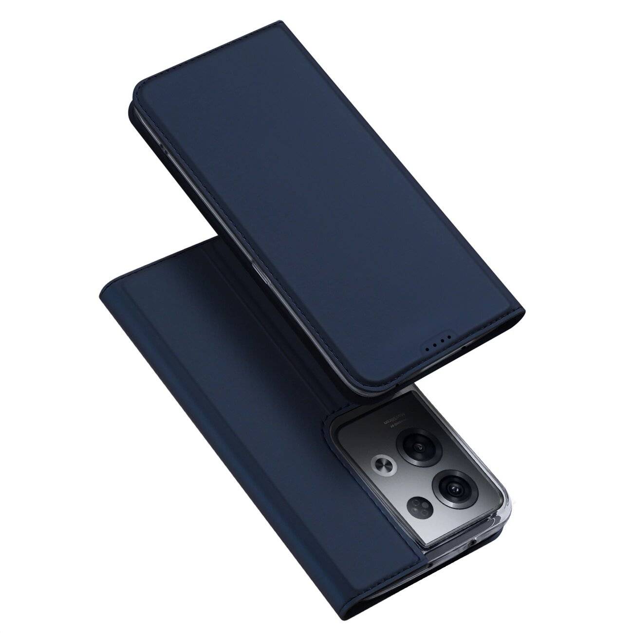 Dux Ducis Skin Pro Hülle Oppo Reno 8 Flip Cover Card Wallet Stand blau
