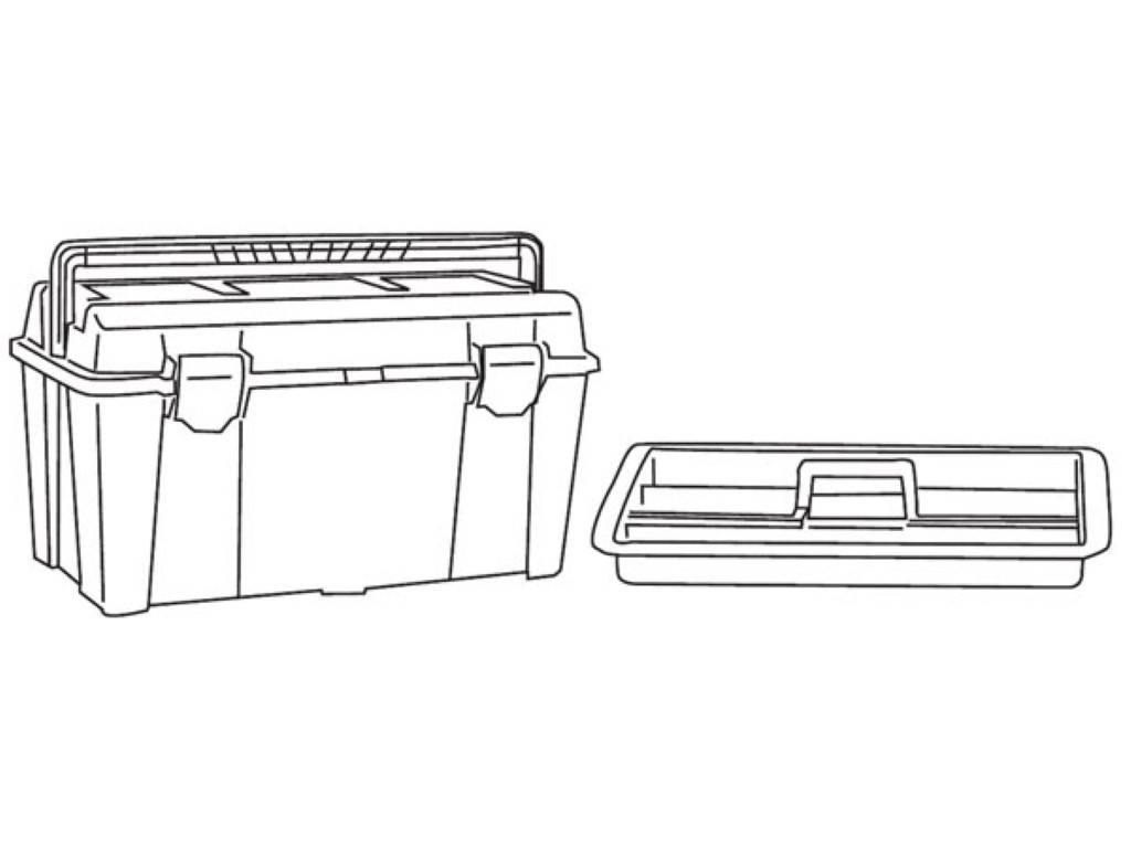 TAYG - Werkzeugkasten - 445 x 235 x 230 mm - mit Tragekasten - 24 L