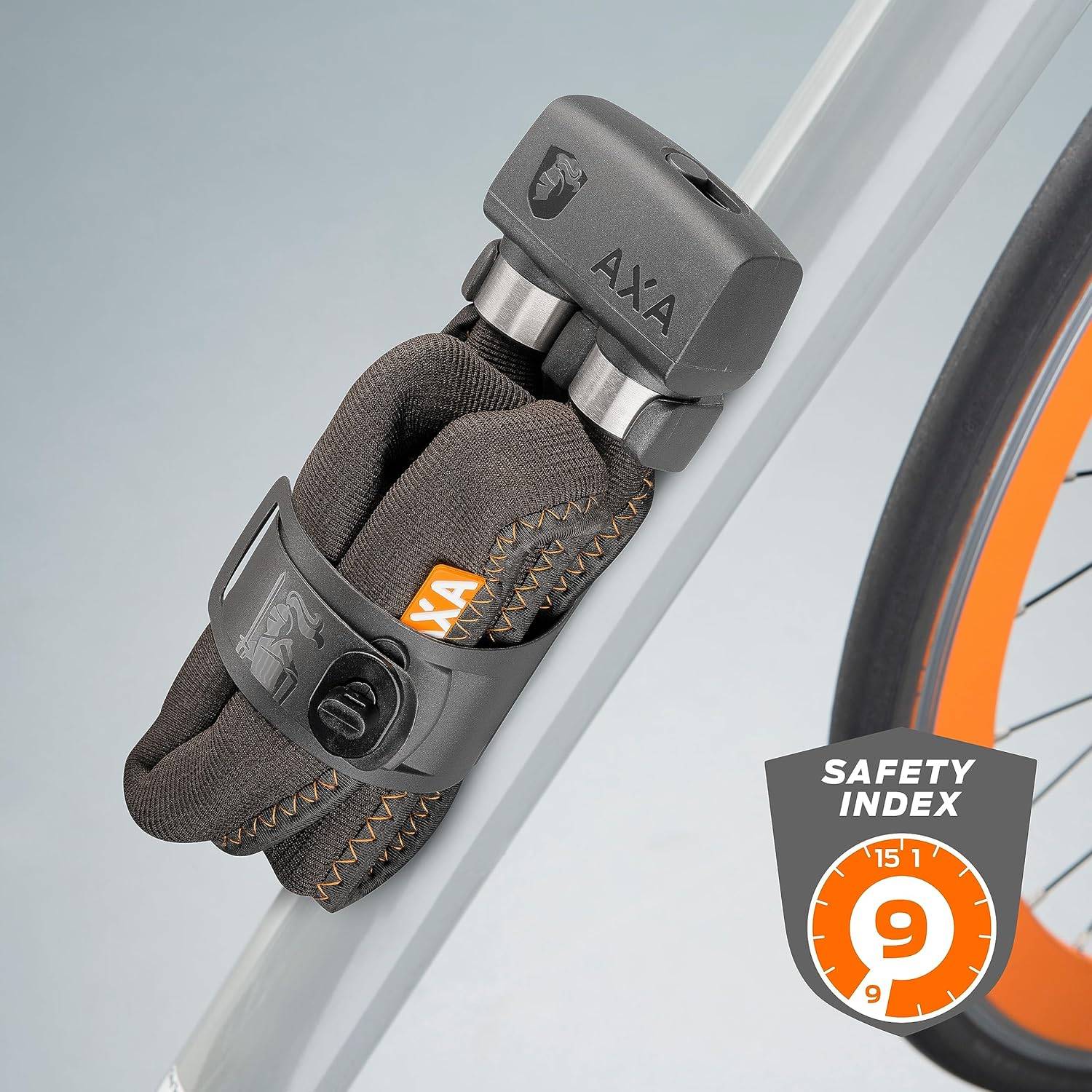 AXA Foldable 800 Faltschloss L=100cm Gliederdurchmesser 8 mm Sicherheitsstufe 9