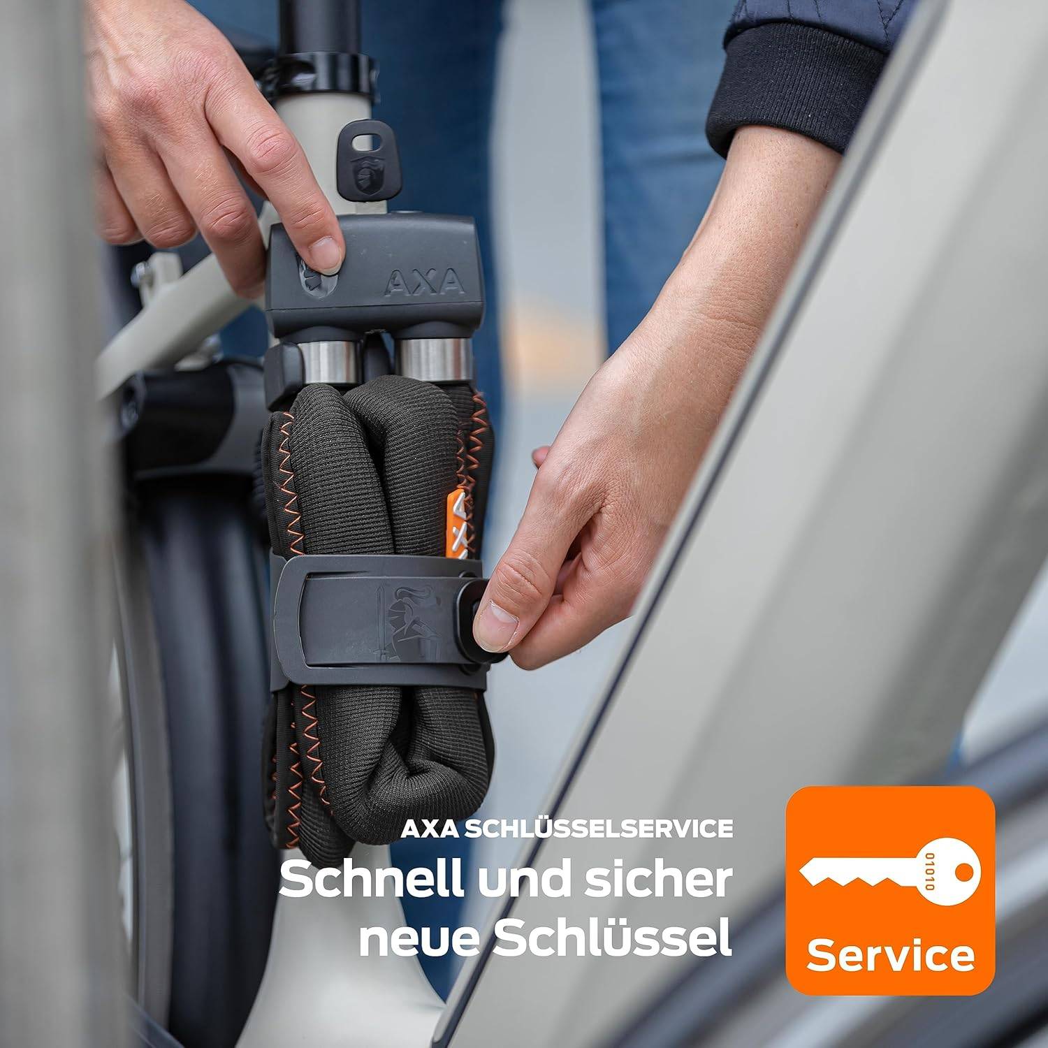 AXA Foldable 800 Faltschloss L=100cm Gliederdurchmesser 8 mm Sicherheitsstufe 9