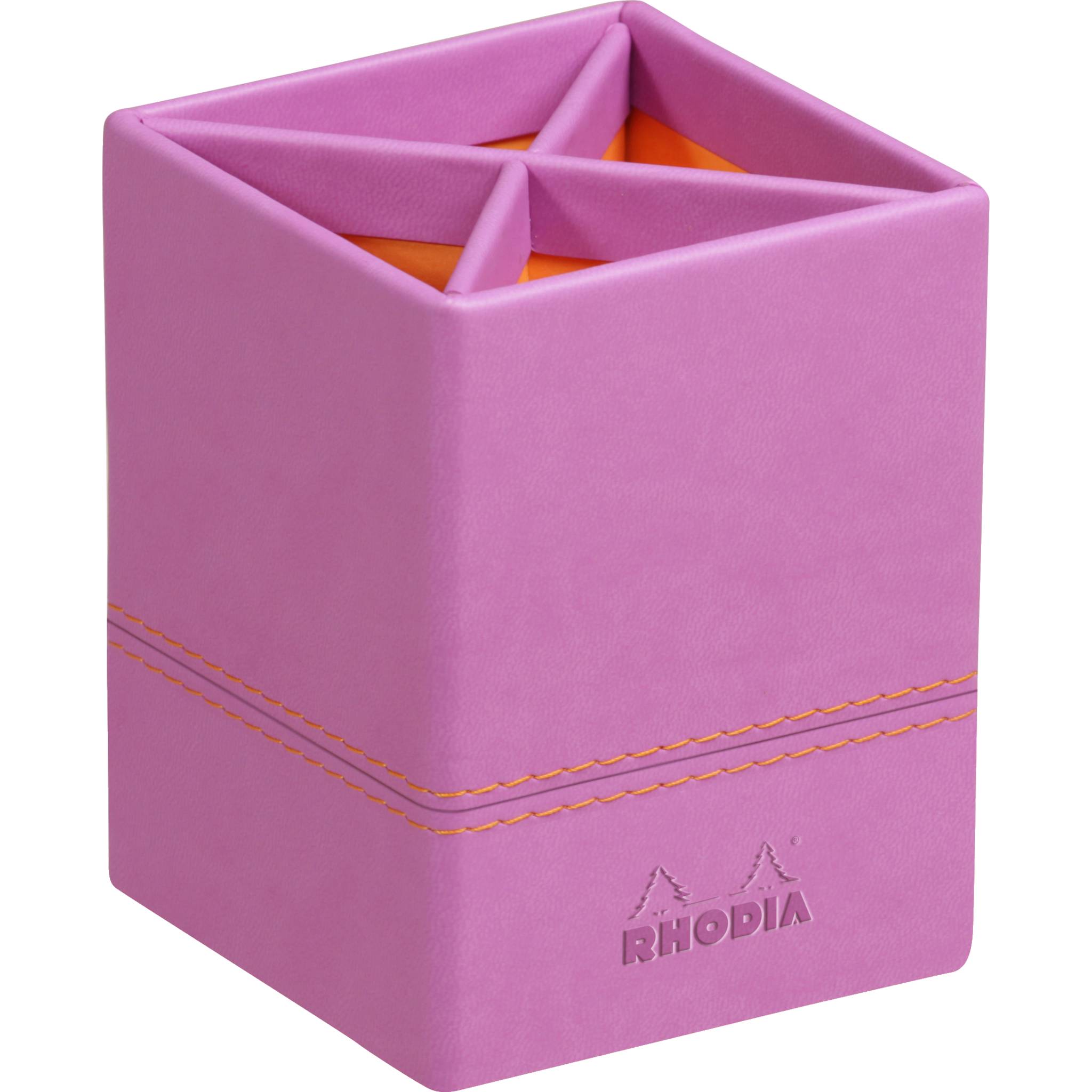 Rhodia Rhodiarama Stifteköcher aus Kunstleder, 8x8x11cm - Flieder 318911C